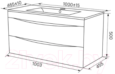 Тумба под умывальник IDDIS Cloud CLO10W1i95