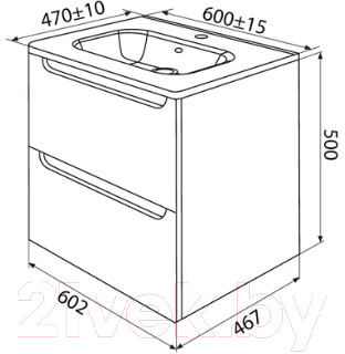 Тумба под умывальник IDDIS Edifice EDI60W0i95