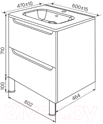 Тумба под умывальник IDDIS Edifice EDI60WFi95