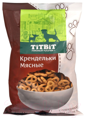Лакомство для собак TiTBiT Крендельки мясные с говядиной печенье - фото