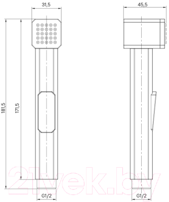 Лейка гигиенического душа IDDIS Axes AXE1F1Ci20
