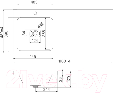 Умывальник Iddis Optima Home 480110Li28