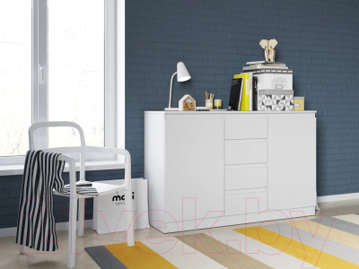 Тумба НК Мебель Stern Т-4 4-я / 72676241 (16мм, белый)