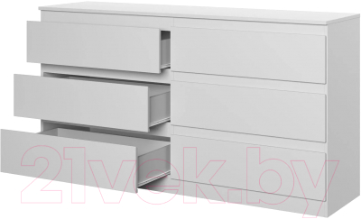 Комод НК Мебель Stern Т-6 6-я / 72676242 (16мм, белый)