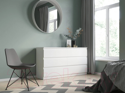 Комод НК Мебель Stern Т-6 6-я / 72676242 (16мм, белый)