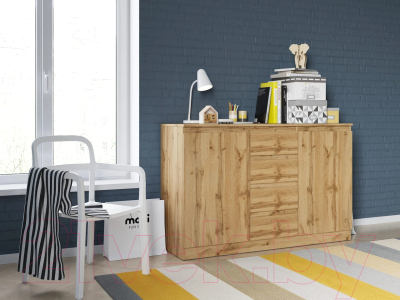 Тумба НК Мебель Stern Т-4 4-я / 72676281 (16мм, дуб вотан)