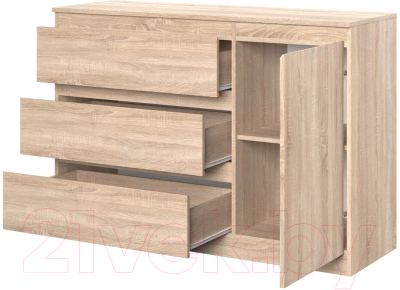 Тумба НК Мебель Stern Т-7 3-я 1д / 72676284 (16мм, дуб сонома)