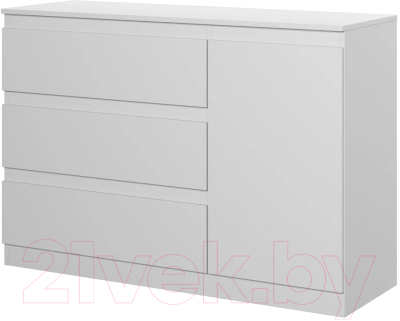 Тумба НК Мебель Stern Т-7 3-я 1д / 72676243 (16мм, белый) - фото