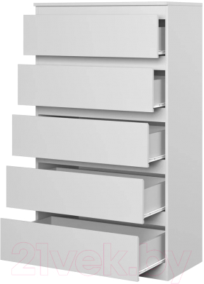 Комод НК Мебель Stern Т-8 5-я / 72676244 (16мм, белый)
