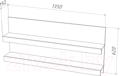 Полка НК Мебель Stern Т-13 / 72676483 (белый)