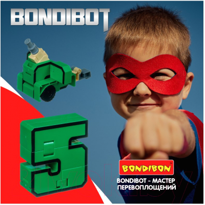 Игрушка-трансформер Bondibon Bondibot Цифра 5 / ВВ4353