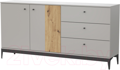 Тумба НК Мебель Нордик КД-2 / 71916619 (холодный серый/дуб артизан) - фото