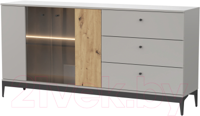 Тумба НК Мебель Нордик КД-3 / 71916620 (холодный серый/дуб артизан) - фото