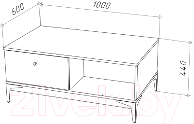 Журнальный столик НК Мебель Нордик / 71916622 (холодный серый)