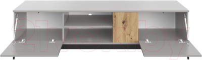 Тумба НК Мебель Нордик ТВ-175 / 71916621 (холодный серый/дуб артизан)