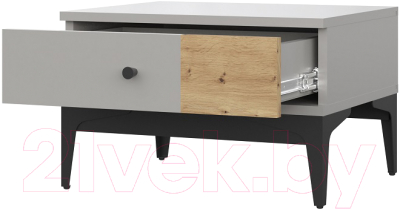 Прикроватная тумба НК Мебель Нордик / 71916987 (холодный серый/дуб артизан)