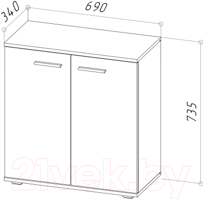 Тумба НК Мебель Fun КД-1 / 71336950 (белый)