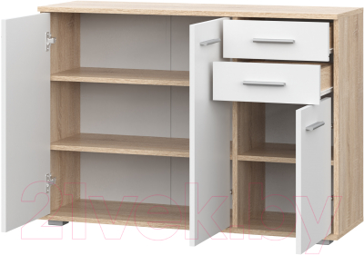 Тумба НК Мебель Fun КД-3 / 71336957 (дуб сонома/белый)