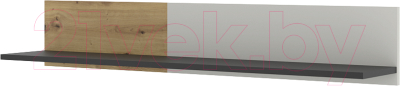 Полка НК Мебель Kubo / 71705623 (артизан/черный/серый) - фото
