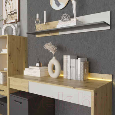 Письменный стол НК Мебель Kubo / 71705576 (артизан/черный/серый)