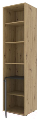 Шкаф-пенал НК Мебель Kubo ШК-50 / 71705627 (артизан/черный/серый)