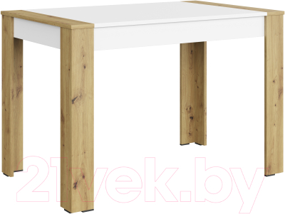 Обеденный стол НК Мебель Vega / 74525819 (артизан/белый) - фото