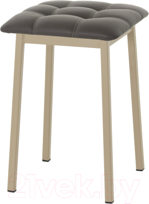 Табурет AMC Comfort 7К10.8 (кожзам серо-коричневый/капучино) - фото