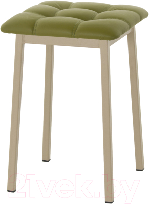 Табурет AMC Comfort 7К10.11 (кожзам оливковый/капучино) - фото