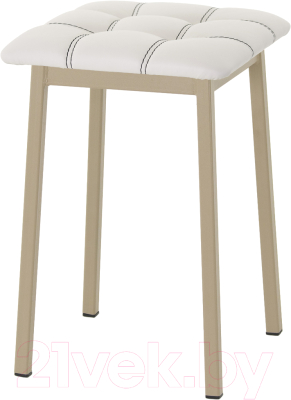 Табурет AMC Comfort 7К10.12 (кожзам белый/капучино) - фото
