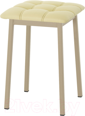 Табурет AMC Comfort 7К10.15 (кожзам светло-желтый/капучино) - фото