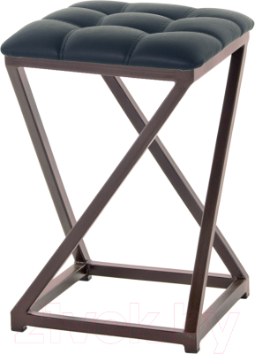 Табурет AMC Comfort 8К2.16 (кожзам антрацит/коричневый) - фото