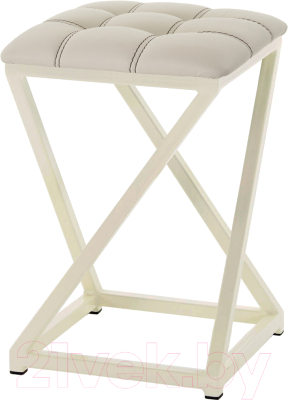Табурет AMC Comfort 8К3.3 (кожзам бежевый/слоновая кость) - фото