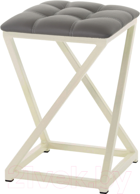 Табурет AMC Comfort 8К3.5 (кожзам графит/слоновая кость) - фото