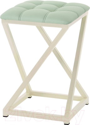 Табурет AMC Comfort 8К3.10 (кожзам мятный/слоновая кость) - фото