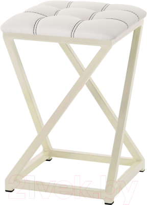 Табурет AMC Comfort 8К3.12 (кожзам белый/слоновая кость) - фото