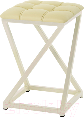 Табурет AMC Comfort 8К3.15 (кожзам светло-желтый/слоновая кость) - фото