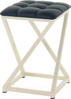 Табурет AMC Comfort 8К3.16 (кожзам антрацит/слоновая кость) - фото