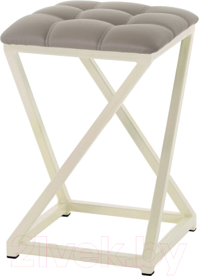 Табурет AMC Comfort 8К3.18 (кожзам латте/слоновая кость) - фото