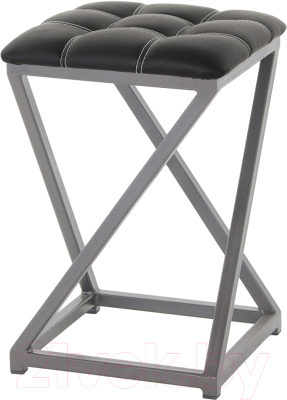 Табурет AMC Comfort 8К4.1 (кожзам черный/графит) - фото