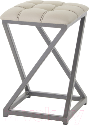 Табурет AMC Comfort 8К4.3 (кожзам бежевый/графит) - фото