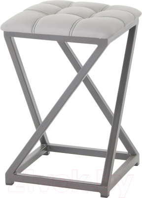 Табурет AMC Comfort 8К4.6 (кожзам серый/графит) - фото