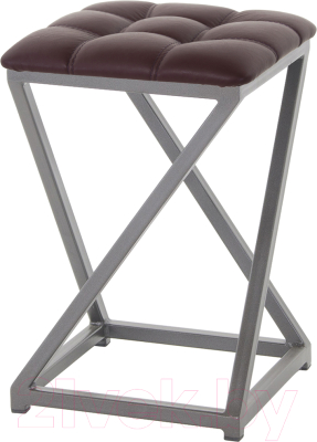 Табурет AMC Comfort 8К4.14 (кожзам бордо/графит) - фото