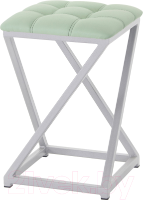 Табурет AMC Comfort 8К5.10 (кожзам мятный/серебристый) - фото