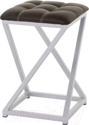 Табурет AMC Comfort 8К5.2 (кожзам венге/серебристый) - фото