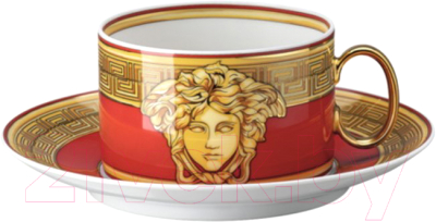 Чашка с блюдцем Versace Medusa Amplified. Golden Coin / 19335-409956-14640 - фото