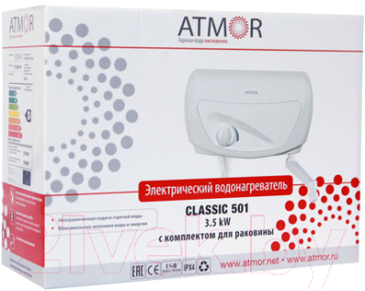 Проточный водонагреватель Atmor Classic 501 3.5 KW TAP