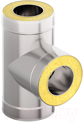 Тройник для дымохода Гефест Сталь 90 200x280 AISI 430/430 0.8мм/0.5мм (К) 460мм - фото