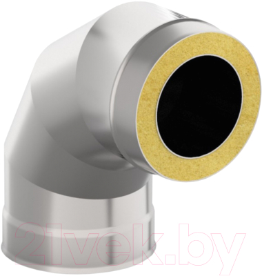 Поворот дымохода Гефест Сталь 90 115x200 AISI 430/430 0.8мм/0.5мм (К) - фото