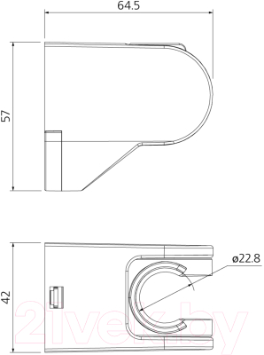 Душевой держатель Milardo 360CP00M53