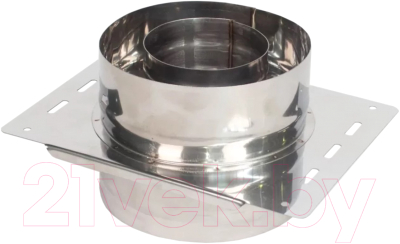 Площадка монтажная для дымохода Гефест Сталь 180x280 AISI 430/430 0.8мм/0.5мм (К) - фото